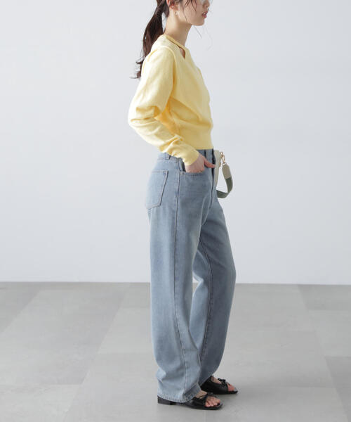 FREE'S MART（フリーズマート）の「◆[WEB限定]キャミレイヤードカシュクールニット（ニット/セーター・レディース・イエロー/ブルー/グレー/ホワイト・FREE）」の12枚目の写真