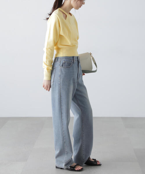 FREE'S MART（フリーズマート）の「◆[WEB限定]キャミレイヤードカシュクールニット（ニット/セーター・レディース・イエロー/ブルー/グレー/ホワイト・FREE）」の13枚目の写真