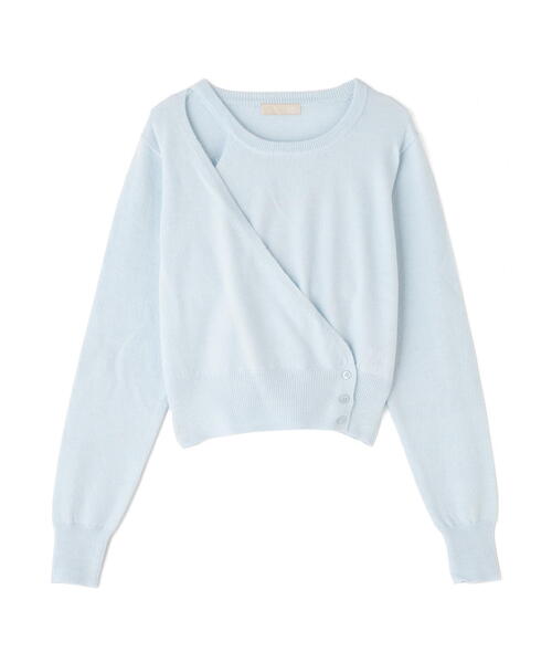 FREE'S MART（フリーズマート）の「◆[WEB限定]キャミレイヤードカシュクールニット（ニット/セーター・レディース・イエロー/ブルー/グレー/ホワイト・FREE）」の16枚目の写真