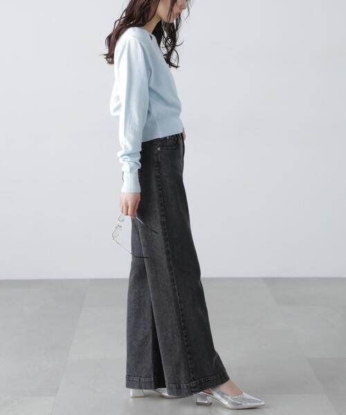 FREE'S MART（フリーズマート）の「◆[WEB限定]キャミレイヤードカシュクールニット（ニット/セーター・レディース・イエロー/ブルー/グレー/ホワイト・FREE）」の22枚目の写真