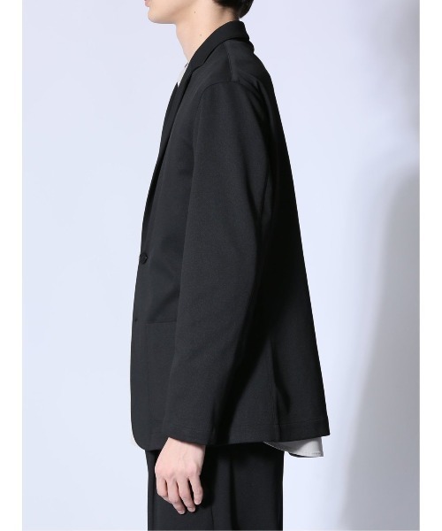 m.f.editorial（エムエフエディトリアル）の「【ストレッチ ウォッシャブル】m.f.エディトリアル メンズ circle motion JERSEY 2ボタンジャケット(セットアップ可能)（テーラードジャケット・メンズ・ブラック/グレー系その他2・MEDIUM/LARGE/X-LARGE）」の5枚目の写真