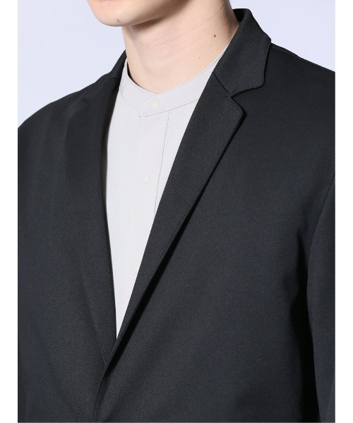 m.f.editorial（エムエフエディトリアル）の「【ストレッチ ウォッシャブル】m.f.エディトリアル メンズ circle motion JERSEY 2ボタンジャケット(セットアップ可能)（テーラードジャケット・メンズ・ブラック/グレー系その他2・MEDIUM/LARGE/X-LARGE）」の7枚目の写真