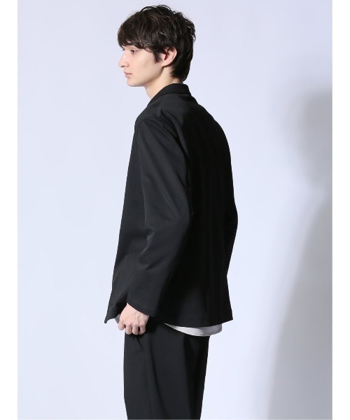 m.f.editorial（エムエフエディトリアル）の「【ストレッチ ウォッシャブル】m.f.エディトリアル メンズ circle motion JERSEY 2ボタンジャケット(セットアップ可能)（テーラードジャケット・メンズ・ブラック/グレー系その他2・MEDIUM/LARGE/X-LARGE）」の9枚目の写真