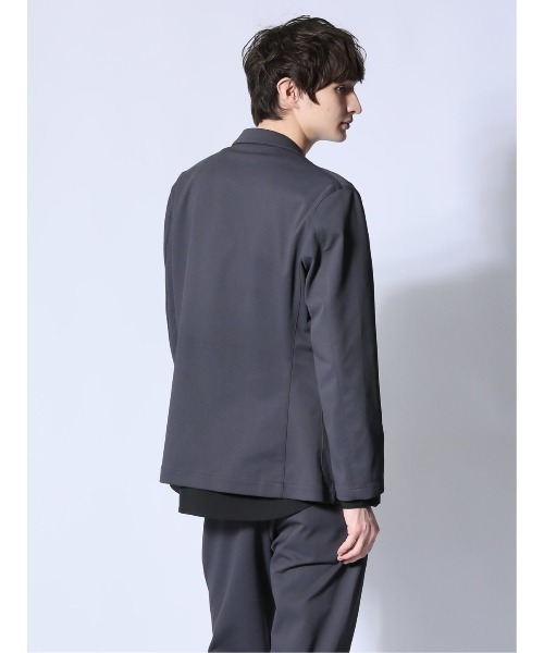 m.f.editorial（エムエフエディトリアル）の「【ストレッチ ウォッシャブル】m.f.エディトリアル メンズ circle motion JERSEY 2ボタンジャケット(セットアップ可能)（テーラードジャケット・メンズ・ブラック/グレー系その他2・MEDIUM/LARGE/X-LARGE）」の20枚目の写真