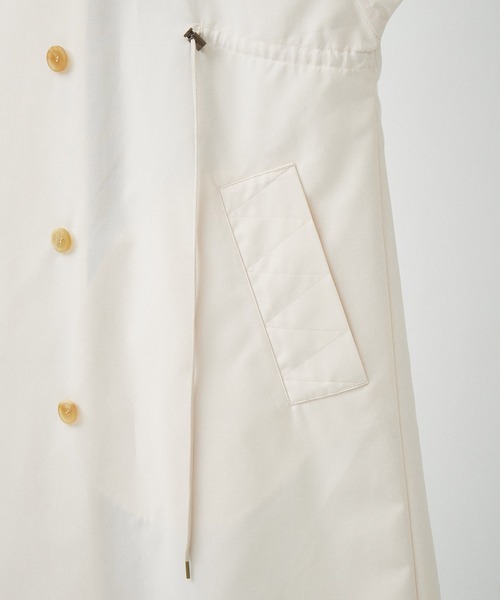 VACHEMENT（ヴァシュモン）の「【VACHEMENT/ヴァシュモン】リサイクルシェルタフタトレンチ（トレンチコート・レディース・キナリ/ブラック・FREE）」の6枚目の写真