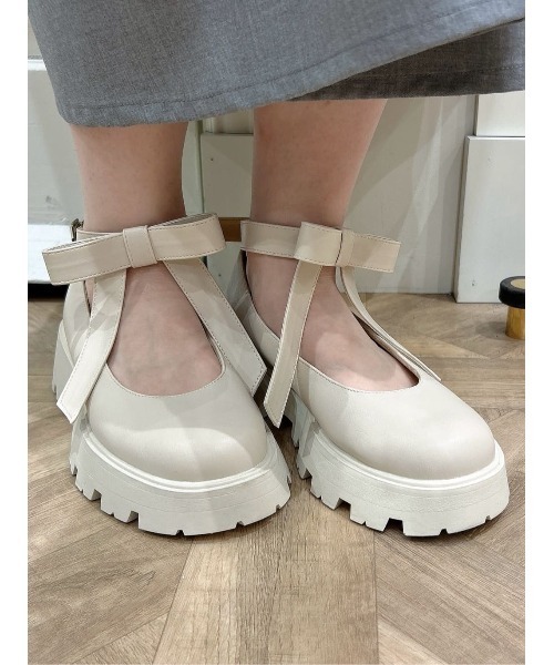 ビッグリボン厚底パンプス（パンプス）｜F i.n.t（フィント）の
