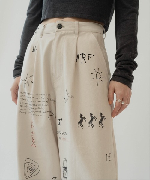 パンツ Knuth Marf high waist tattoo pants M Knuth Marf high waist tattoo pants M - メルカリ