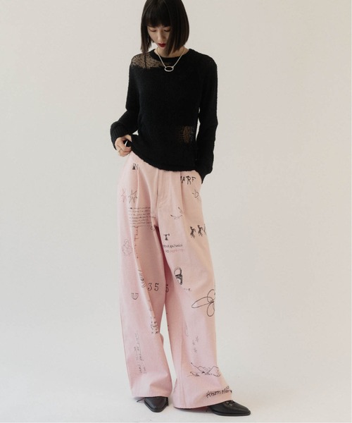 Knuth Marf ハイウエスト タトゥー パンツ Knuth Marf - high waist tattoo pants(KotokaIzumi collab