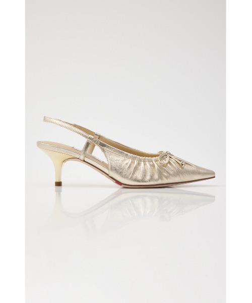 STACCATO(スタッカート)の「ソフティギャザーオープンパンプス(パンプス・レディース・ホワイト/ゴールド・22.5cm/23cm/23.5cm/24cm/24.5cm)」の5枚目の写真