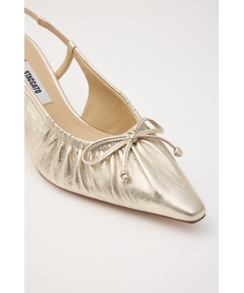 STACCATO(スタッカート)の「ソフティギャザーオープンパンプス(パンプス・レディース・ホワイト/ゴールド・22.5cm/23cm/23.5cm/24cm/24.5cm)」の8枚目の写真