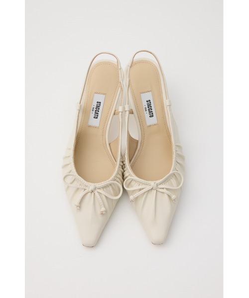 STACCATO(スタッカート)の「ソフティギャザーオープンパンプス(パンプス・レディース・ホワイト/ゴールド・22.5cm/23cm/23.5cm/24cm/24.5cm)」の13枚目の写真