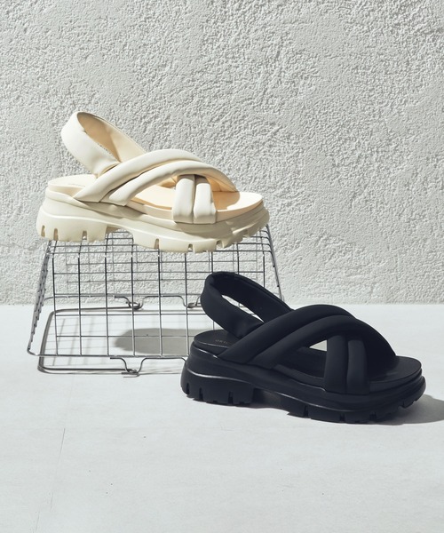 ORiental TRaffic（オリエンタルトラフィック）の「クロスベルト厚底サンダル/51201（サンダル・レディース・ブラック/ベージュ・S/M/L/LL/SS/3L）」の17枚目の写真