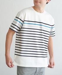 【接触冷感/吸水速乾】アーバンドライパネルボーダーTシャツ