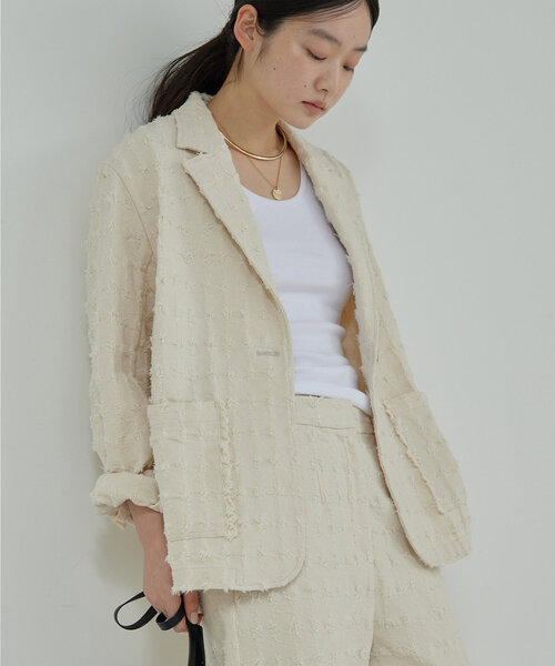 GIOLICAツイード ベスト ブラック （JOURNAL STANDARD L 