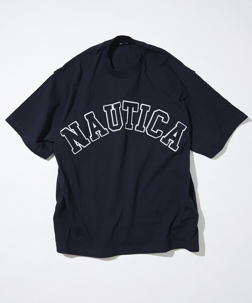 NAUTICA（ノーティカ）の「NAUTICA/ノーティカ Arch Logo S/S Tee/アーチロゴ ショートスリーブTシャツ（Tシャツ/カットソー・メンズ・ブラック/グリーン/ライトグレー/ホワイト/ネイビー・LARGE/MEDIUM/SMALL/X-LARGE）」の5枚目の写真