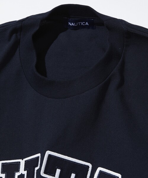 NAUTICA（ノーティカ）の「NAUTICA/ノーティカ Arch Logo S/S Tee/アーチロゴ ショートスリーブTシャツ（Tシャツ/カットソー・メンズ・ブラック/グリーン/ライトグレー/ホワイト/ネイビー・LARGE/MEDIUM/SMALL/X-LARGE）」の7枚目の写真