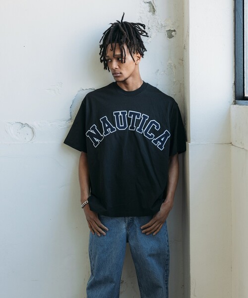 NAUTICA（ノーティカ）の「NAUTICA/ノーティカ Arch Logo S/S Tee/アーチロゴ ショートスリーブTシャツ（Tシャツ/カットソー・メンズ・ブラック/グリーン/ライトグレー/ホワイト/ネイビー・LARGE/MEDIUM/SMALL/X-LARGE）」の19枚目の写真