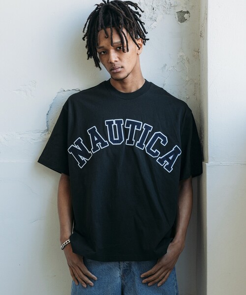 NAUTICA（ノーティカ）の「NAUTICA/ノーティカ Arch Logo S/S Tee/アーチロゴ ショートスリーブTシャツ（Tシャツ/カットソー・メンズ・ブラック/グリーン/ライトグレー/ホワイト/ネイビー・LARGE/MEDIUM/SMALL/X-LARGE）」の20枚目の写真