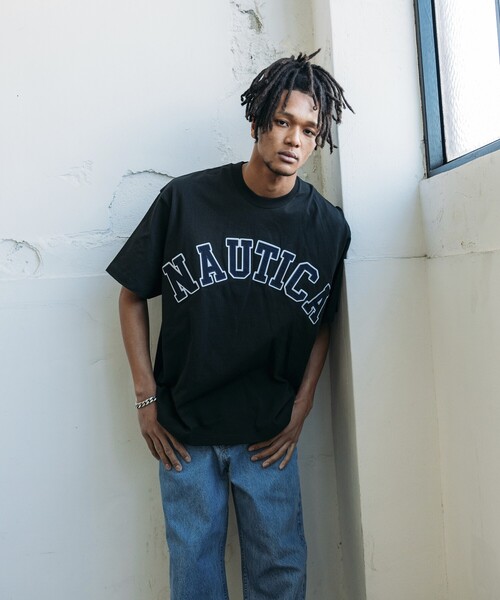 NAUTICA（ノーティカ）の「NAUTICA/ノーティカ Arch Logo S/S Tee/アーチロゴ ショートスリーブTシャツ（Tシャツ/カットソー・メンズ・ブラック/グリーン/ライトグレー/ホワイト/ネイビー・LARGE/MEDIUM/SMALL/X-LARGE）」の21枚目の写真