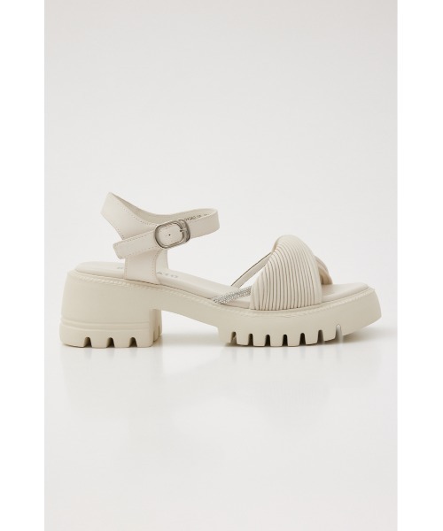 STACCATO（スタッカート）の「クレープツイストタンクソールサンダル（サンダル・レディース・ホワイト/ブラック・24.0cm/24.5cm/23.5cm/22.5cm/23.0cm）」の16枚目の写真