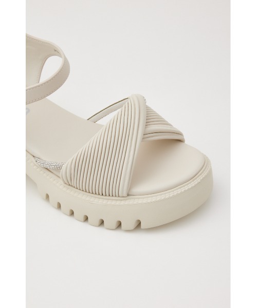 STACCATO（スタッカート）の「クレープツイストタンクソールサンダル（サンダル・レディース・ホワイト/ブラック・24.0cm/24.5cm/23.5cm/22.5cm/23.0cm）」の19枚目の写真