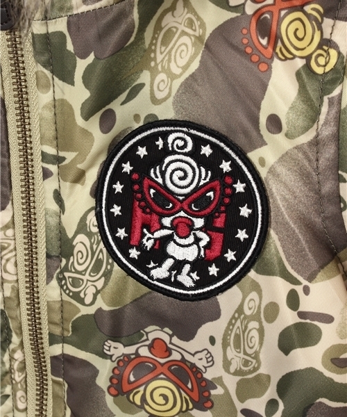 HYSTERIC MINI(ヒステリックミニ)の「HYS DUCK HUNTER COMO N3B型ジャケット(サーモライト)(ミリタリージャケット・キッズ・カーキ/グリーン系その他/ブラック・100/110/120)」の9枚目の写真