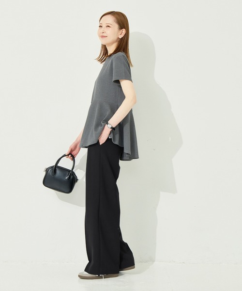 coca（coca）（コカ）の「ダブルクロスワイドパンツ（その他パンツ・レディース・ネイビー/グレー/ブラック/ライトベージュ・S/L/M）」の21枚目の写真