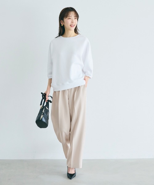 coca（coca）（コカ）の「ダブルクロスワイドパンツ（その他パンツ・レディース・ネイビー/グレー/ブラック/ライトベージュ・S/L/M）」の11枚目の写真
