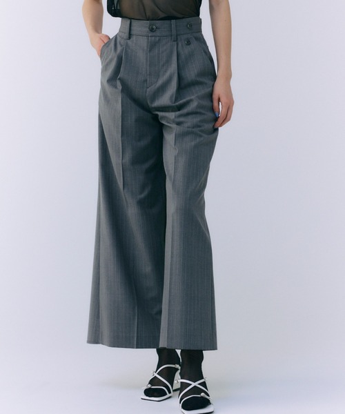JOSE MOON(ジョゼムーン)の「2WAY LAP PANTS/ツーウェイラップパンツ(スラックス・レディース・ブラック/グレー・36/38)」の7枚目の写真