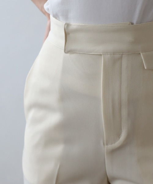 ENC（エンク）の「wool like straight slit pants / ウールライク裾スリットストレートパンツ（その他パンツ・レディース・ブラック/ブラウン系その他/キナリ/ライトカーキ・M/L）」の19枚目の写真