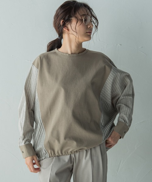 IENA SMOOTH ドルマンクロップドプルオーバー　ベージュ IENA SMOOTH ドルマンクロップドプルオーバー ベージュ