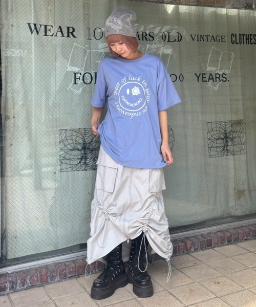 Candy Stripper（キャンディストリッパー）の「GET SHOT SMILE BIG Tシャツ（Tシャツ/カットソー・レディース・レッド/オフホワイト/ブルー/ブラック・FREE）」の21枚目の写真