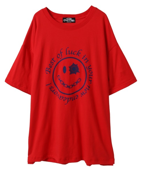 Candy Stripper（キャンディストリッパー）の「GET SHOT SMILE BIG Tシャツ（Tシャツ/カットソー・レディース・レッド/オフホワイト/ブルー/ブラック・FREE）」の10枚目の写真