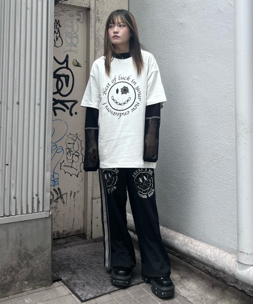 Candy Stripper（キャンディストリッパー）の「GET SHOT SMILE BIG Tシャツ（Tシャツ/カットソー・レディース・レッド/オフホワイト/ブルー/ブラック・FREE）」の15枚目の写真