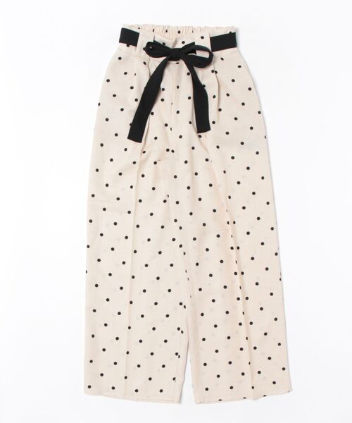 INTERPLANET(インタープラネット)の「ブッチャードットプリントパンツ(その他パンツ・レディース・ベージュ/ブラック・FREE)」の7枚目の写真