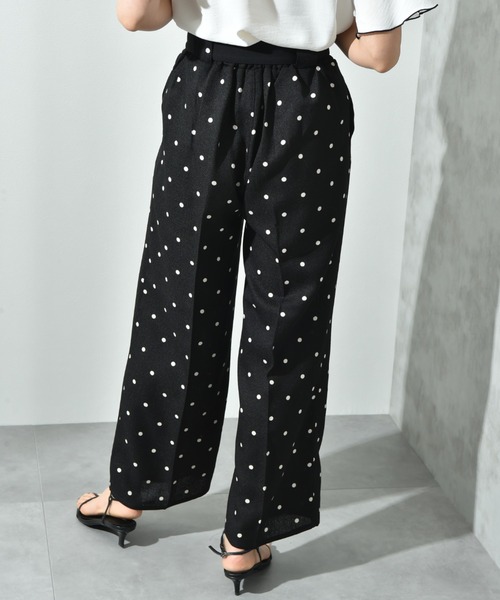 INTERPLANET(インタープラネット)の「ブッチャードットプリントパンツ(その他パンツ・レディース・ベージュ/ブラック・FREE)」の13枚目の写真