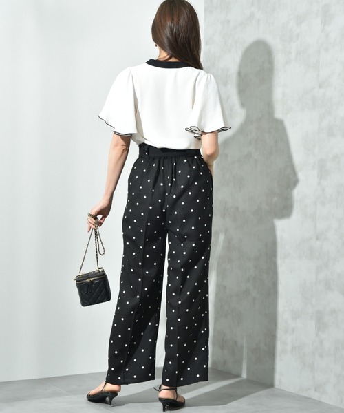 INTERPLANET(インタープラネット)の「ブッチャードットプリントパンツ(その他パンツ・レディース・ベージュ/ブラック・FREE)」の10枚目の写真