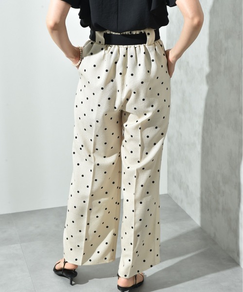 INTERPLANET(インタープラネット)の「ブッチャードットプリントパンツ(その他パンツ・レディース・ベージュ/ブラック・FREE)」の17枚目の写真