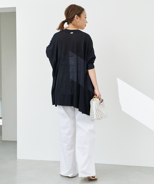 Deuxieme Classe（ドゥーズィエムクラス）の「*shake code ショート カーディガン（カーディガン/ボレロ・レディース・ホワイト/ネイビー・FREE）」の19枚目の写真