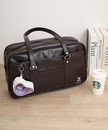 sanrio（サンリオ）の「RBｻﾝﾘｵ合皮ｻﾝﾘｵｷｬﾗｸﾀｰｽﾞﾊｰﾄP付ｽｸｰﾙB（ボストンバッグ）」