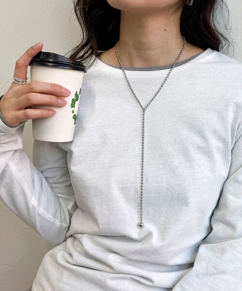 fredy emue（フレディエミュ）の「ボールチェーンフリーネックレス（ネックレス・レディース・シルバー/ゴールド・FREE）」の12枚目の写真