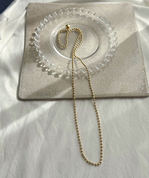 fredy emue（フレディエミュ）の「ボールチェーンフリーネックレス（ネックレス・レディース・シルバー/ゴールド・FREE）」の9枚目の写真