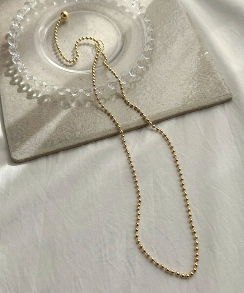 fredy emue（フレディエミュ）の「ボールチェーンフリーネックレス（ネックレス・レディース・シルバー/ゴールド・FREE）」の8枚目の写真