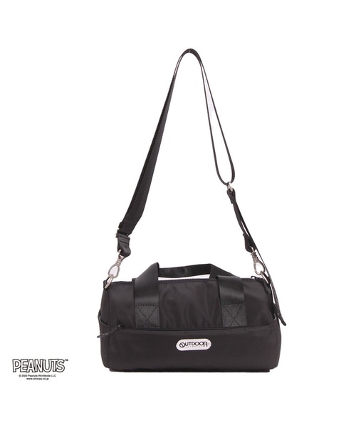 OUTDOOR PRODUCTS（アウトドアプロダクツ）の「アウトドア【OUTDOOR】PEANUTSコレクション スヌーピー ロールボストン（ショルダーバッグ・レディース・ブラック/ベージュ/グレー・ﾌﾘ-）」の4枚目の写真