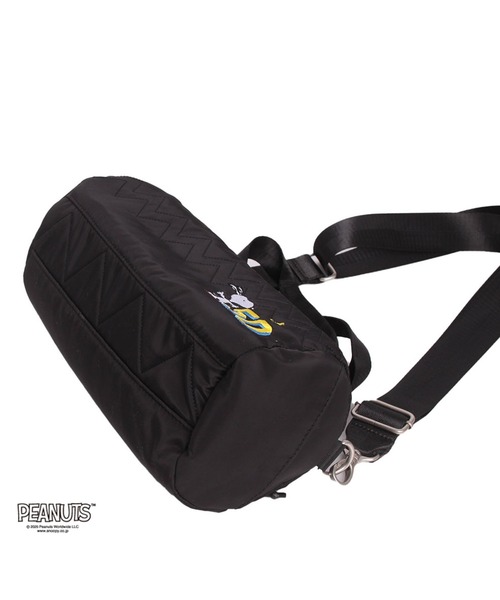 OUTDOOR PRODUCTS（アウトドアプロダクツ）の「アウトドア【OUTDOOR】PEANUTSコレクション スヌーピー ロールボストン（ショルダーバッグ・レディース・ブラック/ベージュ/グレー・ﾌﾘ-）」の7枚目の写真