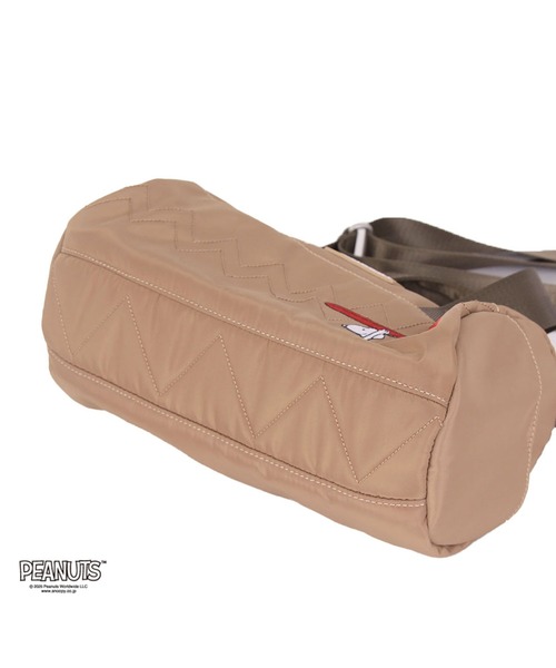OUTDOOR PRODUCTS（アウトドアプロダクツ）の「アウトドア【OUTDOOR】PEANUTSコレクション スヌーピー ロールボストン（ショルダーバッグ・レディース・ブラック/ベージュ/グレー・ﾌﾘ-）」の9枚目の写真