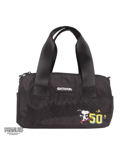 OUTDOOR PRODUCTS（アウトドアプロダクツ）の「アウトドア【OUTDOOR】PEANUTSコレクション スヌーピー ロールボストン（ショルダーバッグ・レディース・ブラック/ベージュ/グレー・ﾌﾘ-）」の8枚目の写真
