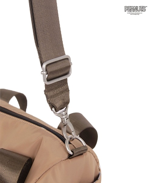 OUTDOOR PRODUCTS（アウトドアプロダクツ）の「アウトドア【OUTDOOR】PEANUTSコレクション スヌーピー ロールボストン（ショルダーバッグ・レディース・ブラック/ベージュ/グレー・ﾌﾘ-）」の14枚目の写真