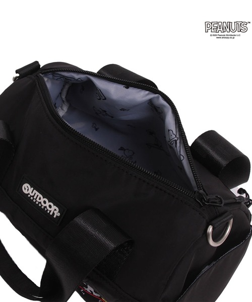 OUTDOOR PRODUCTS（アウトドアプロダクツ）の「アウトドア【OUTDOOR】PEANUTSコレクション スヌーピー ロールボストン（ショルダーバッグ・レディース・ブラック/ベージュ/グレー・ﾌﾘ-）」の16枚目の写真