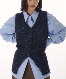 MUHET | v neck knit vest / Vネックニットベスト(ベスト)